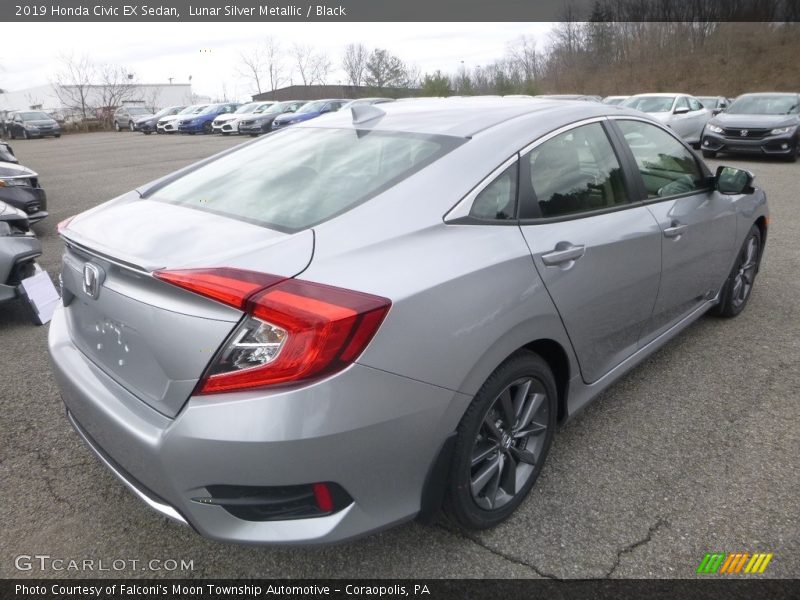 Lunar Silver Metallic / Black 2019 Honda Civic EX Sedan