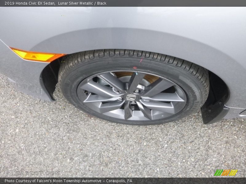 Lunar Silver Metallic / Black 2019 Honda Civic EX Sedan