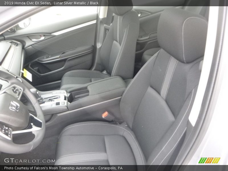 Lunar Silver Metallic / Black 2019 Honda Civic EX Sedan