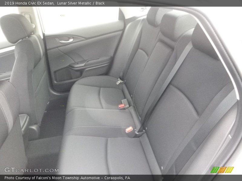 Lunar Silver Metallic / Black 2019 Honda Civic EX Sedan