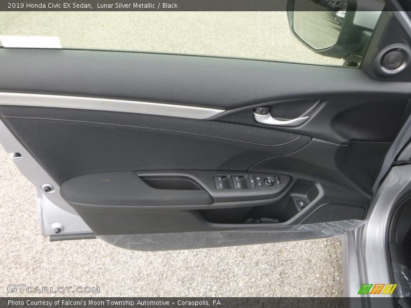 Lunar Silver Metallic / Black 2019 Honda Civic EX Sedan