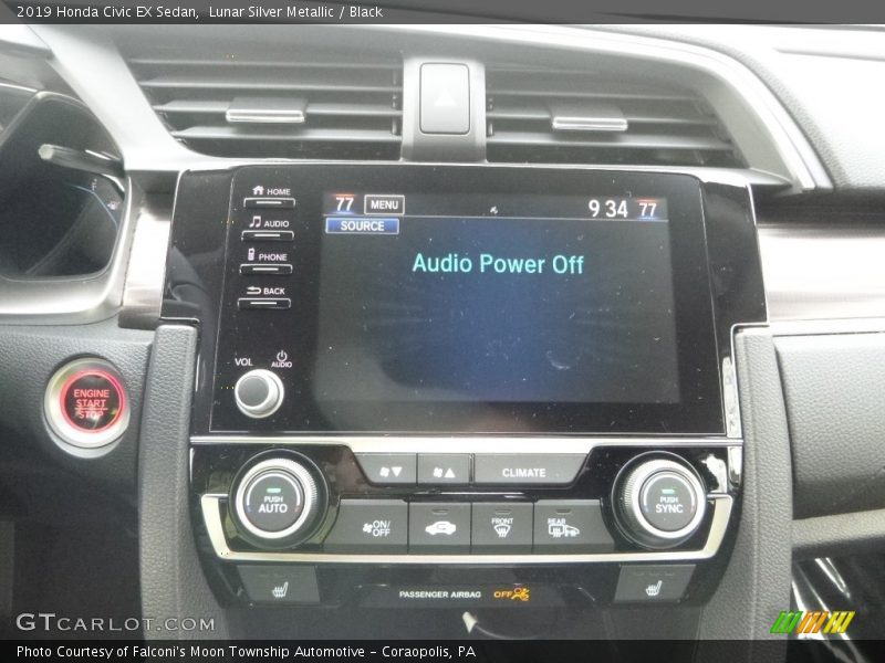 Lunar Silver Metallic / Black 2019 Honda Civic EX Sedan