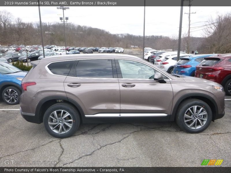 Earthy Bronze / Black/Beige 2019 Hyundai Santa Fe SEL Plus AWD