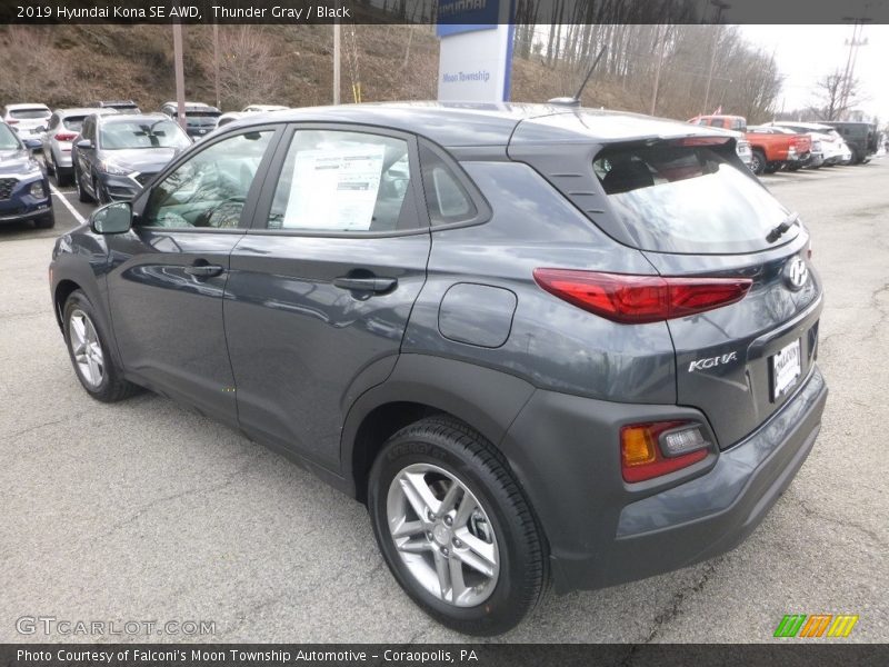 Thunder Gray / Black 2019 Hyundai Kona SE AWD