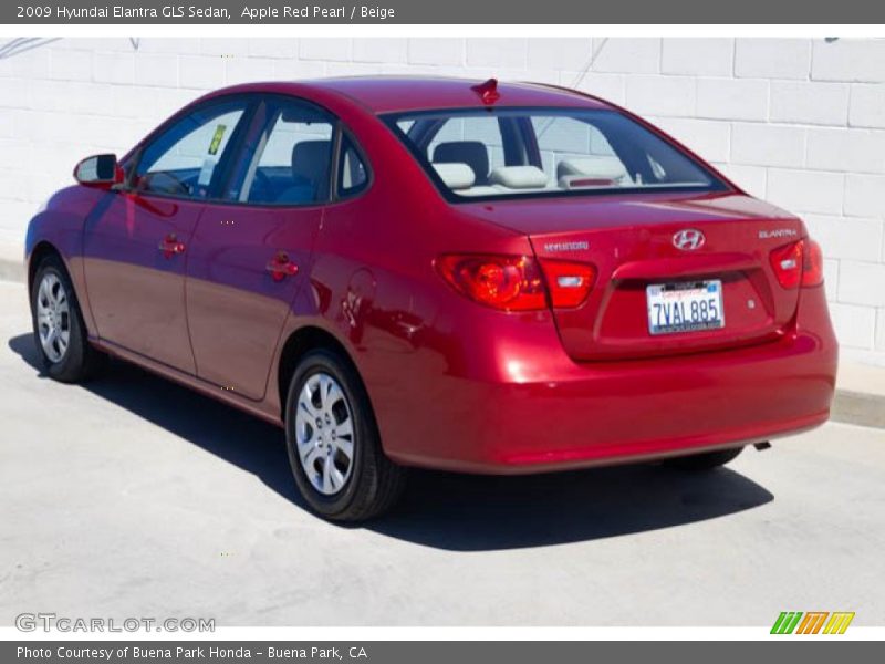 Apple Red Pearl / Beige 2009 Hyundai Elantra GLS Sedan