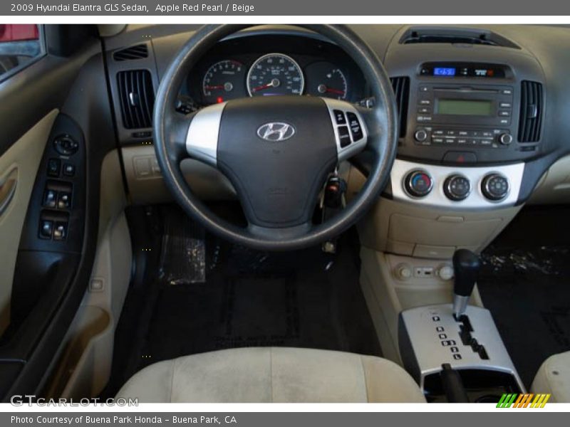 Apple Red Pearl / Beige 2009 Hyundai Elantra GLS Sedan
