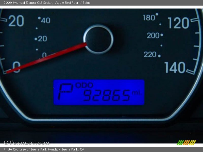 Apple Red Pearl / Beige 2009 Hyundai Elantra GLS Sedan