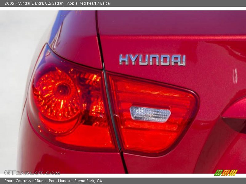 Apple Red Pearl / Beige 2009 Hyundai Elantra GLS Sedan
