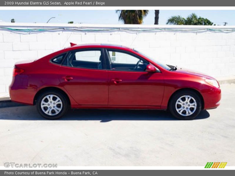 Apple Red Pearl / Beige 2009 Hyundai Elantra GLS Sedan