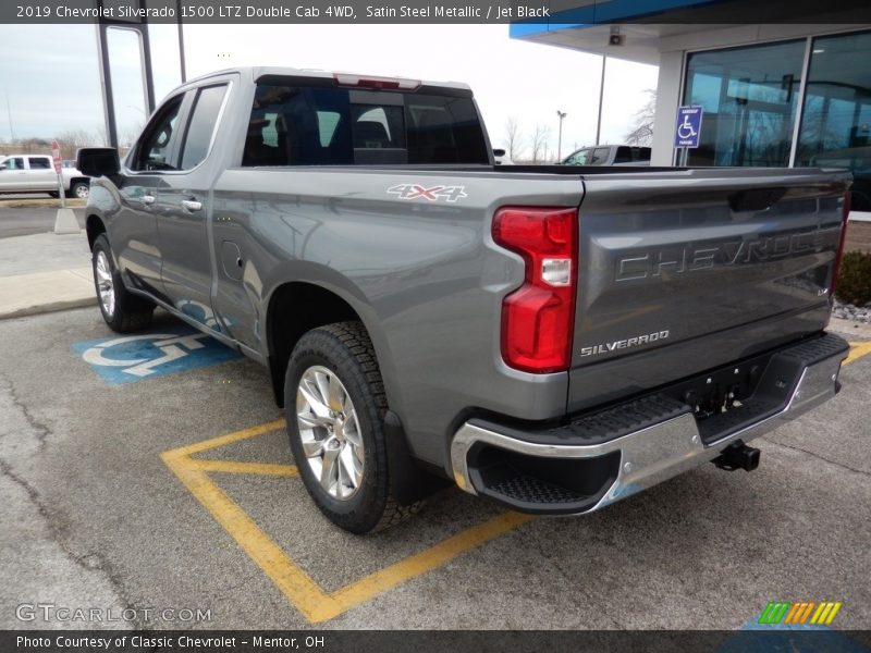 Satin Steel Metallic / Jet Black 2019 Chevrolet Silverado 1500 LTZ Double Cab 4WD