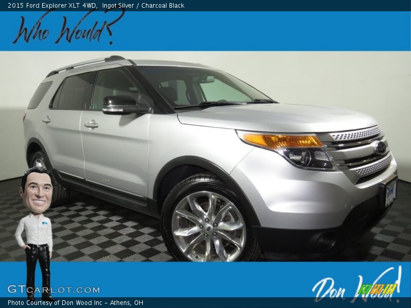 Ingot Silver / Charcoal Black 2015 Ford Explorer XLT 4WD