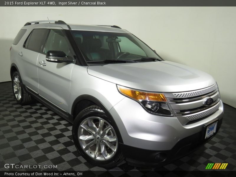 Ingot Silver / Charcoal Black 2015 Ford Explorer XLT 4WD
