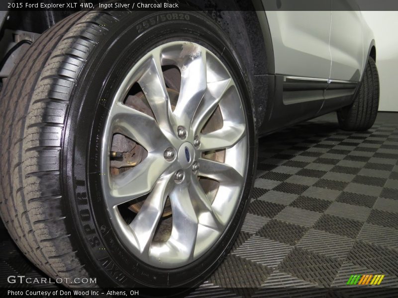 Ingot Silver / Charcoal Black 2015 Ford Explorer XLT 4WD