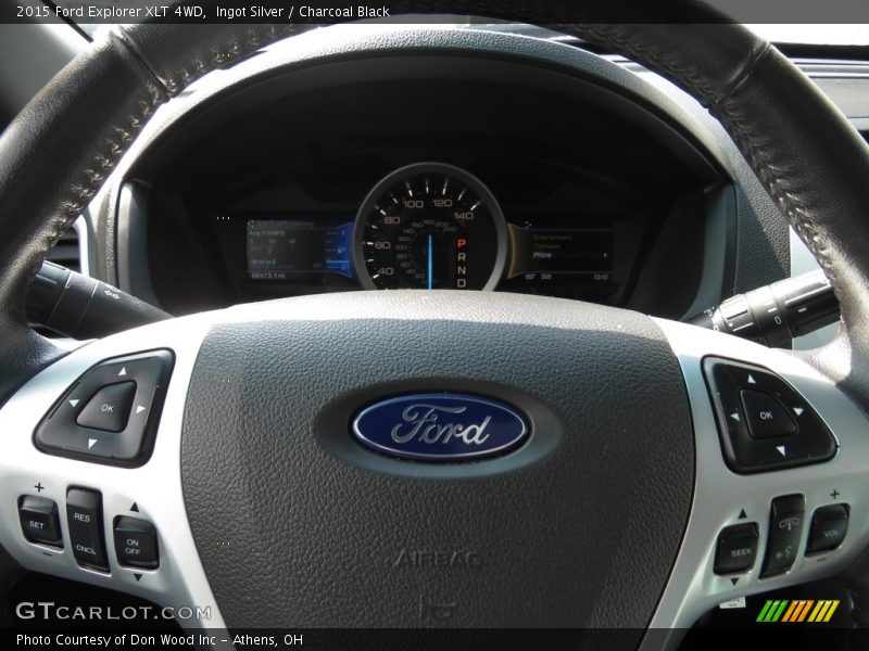 Ingot Silver / Charcoal Black 2015 Ford Explorer XLT 4WD