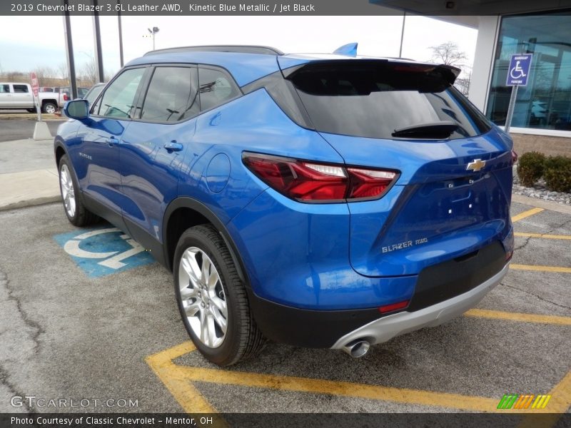 Kinetic Blue Metallic / Jet Black 2019 Chevrolet Blazer 3.6L Leather AWD