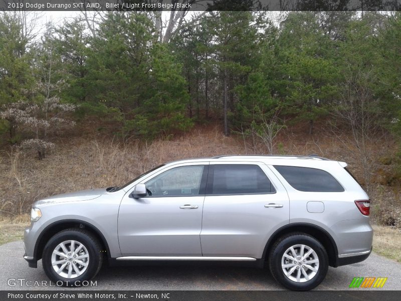 Billet / Light Frost Beige/Black 2019 Dodge Durango SXT AWD