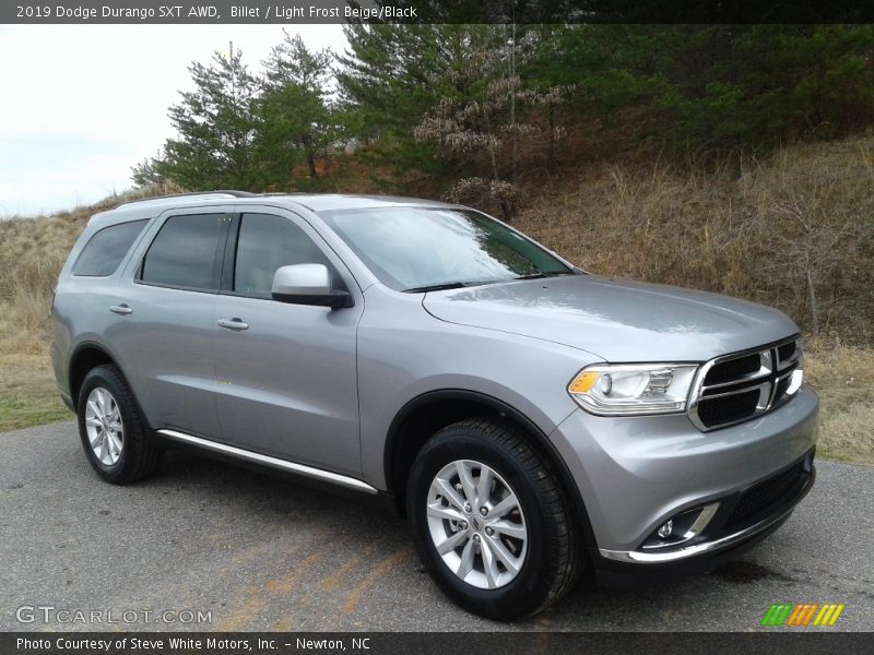 Billet / Light Frost Beige/Black 2019 Dodge Durango SXT AWD