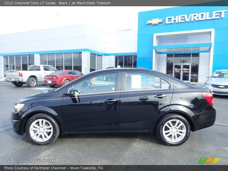 Black / Jet Black/Dark Titanium 2012 Chevrolet Sonic LT Sedan