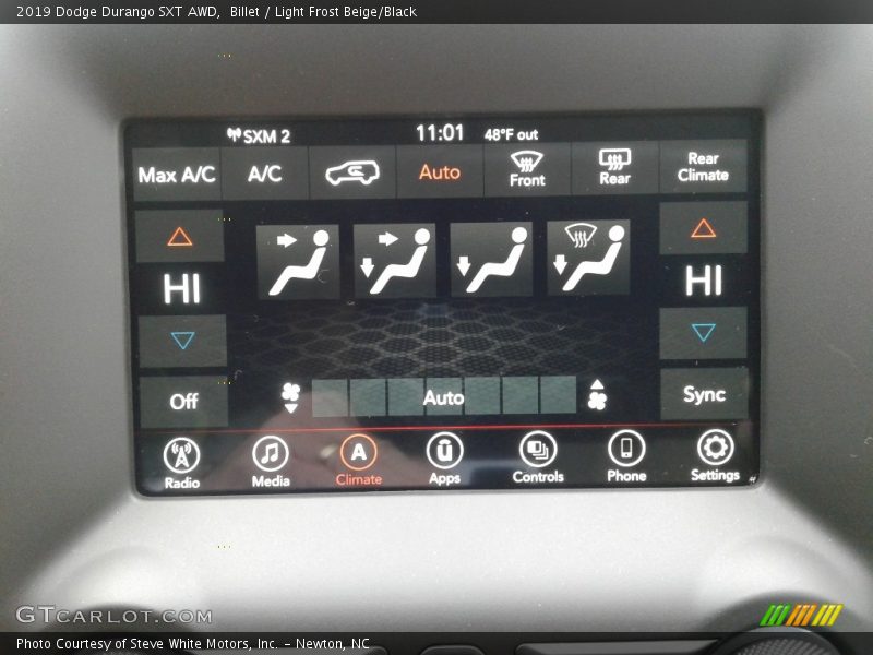 Billet / Light Frost Beige/Black 2019 Dodge Durango SXT AWD
