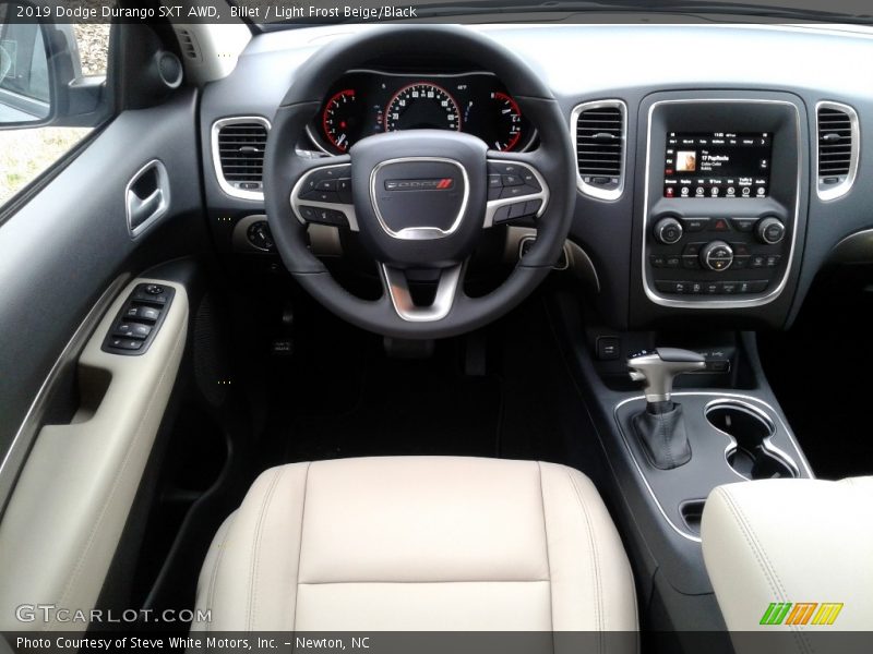 Billet / Light Frost Beige/Black 2019 Dodge Durango SXT AWD