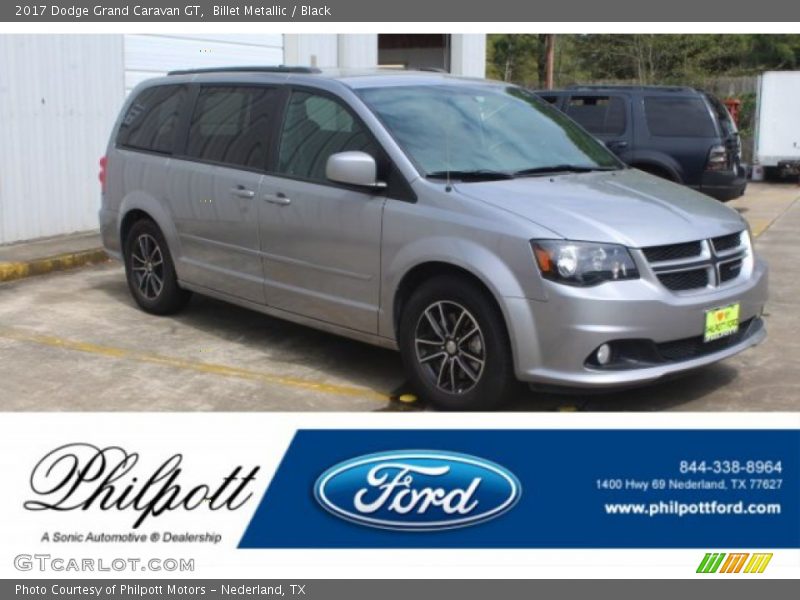 Billet Metallic / Black 2017 Dodge Grand Caravan GT