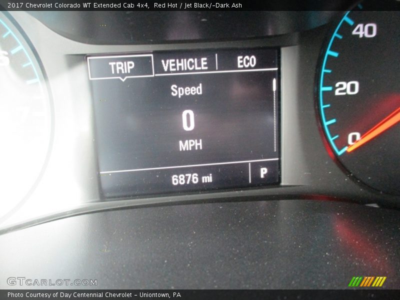 Red Hot / Jet Black/­Dark Ash 2017 Chevrolet Colorado WT Extended Cab 4x4