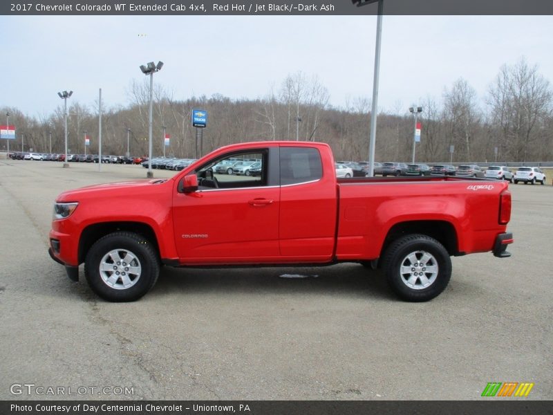 Red Hot / Jet Black/­Dark Ash 2017 Chevrolet Colorado WT Extended Cab 4x4