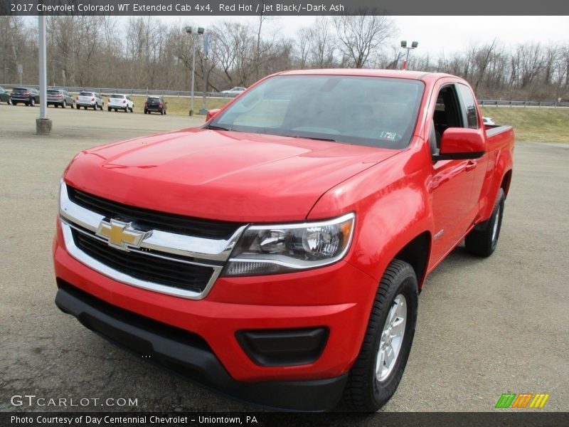 Red Hot / Jet Black/­Dark Ash 2017 Chevrolet Colorado WT Extended Cab 4x4