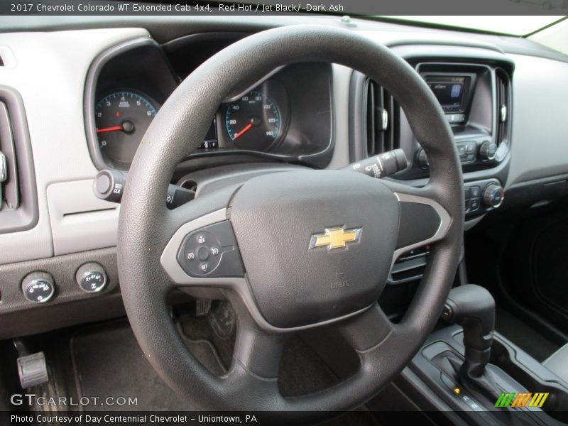 Red Hot / Jet Black/­Dark Ash 2017 Chevrolet Colorado WT Extended Cab 4x4
