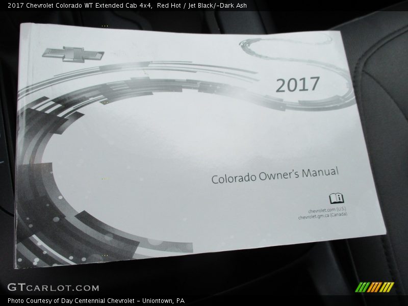 Red Hot / Jet Black/­Dark Ash 2017 Chevrolet Colorado WT Extended Cab 4x4