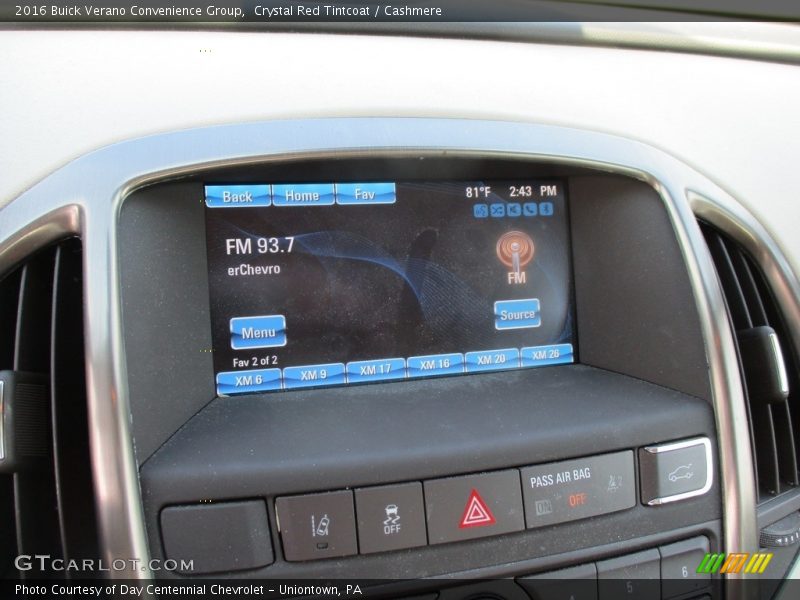 Crystal Red Tintcoat / Cashmere 2016 Buick Verano Convenience Group