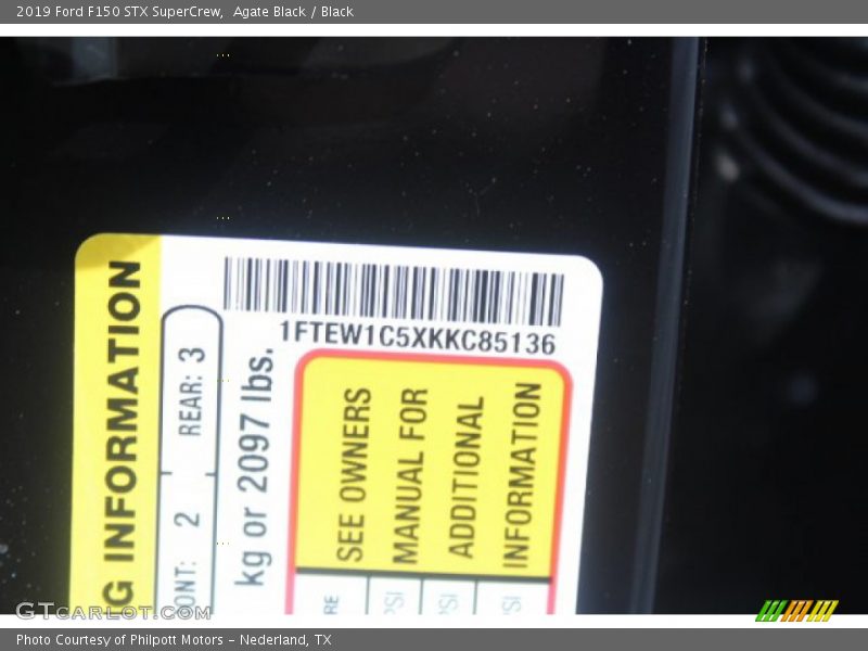Agate Black / Black 2019 Ford F150 STX SuperCrew