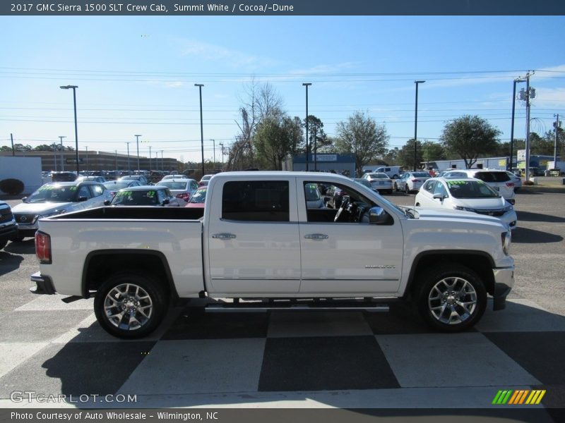 Summit White / Cocoa/­Dune 2017 GMC Sierra 1500 SLT Crew Cab