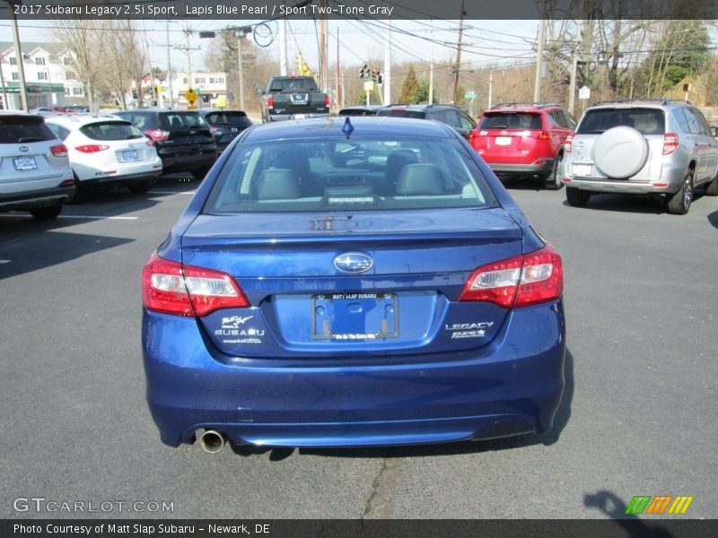 Lapis Blue Pearl / Sport Two-Tone Gray 2017 Subaru Legacy 2.5i Sport