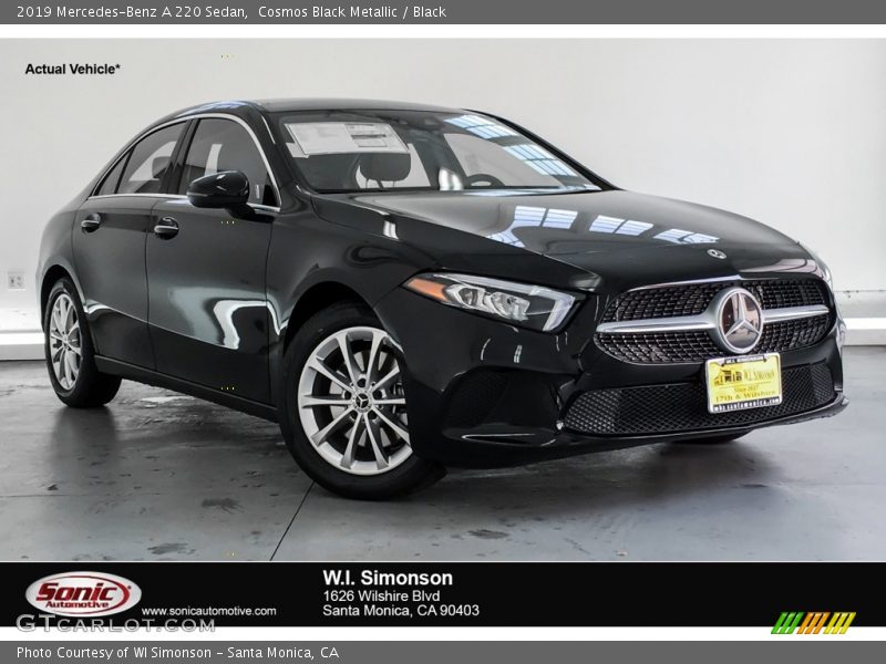 Cosmos Black Metallic / Black 2019 Mercedes-Benz A 220 Sedan