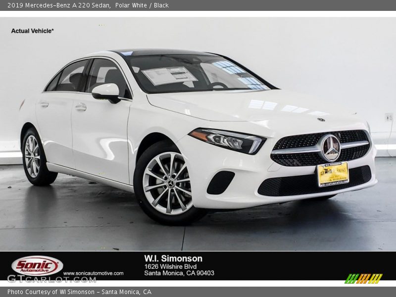 Polar White / Black 2019 Mercedes-Benz A 220 Sedan