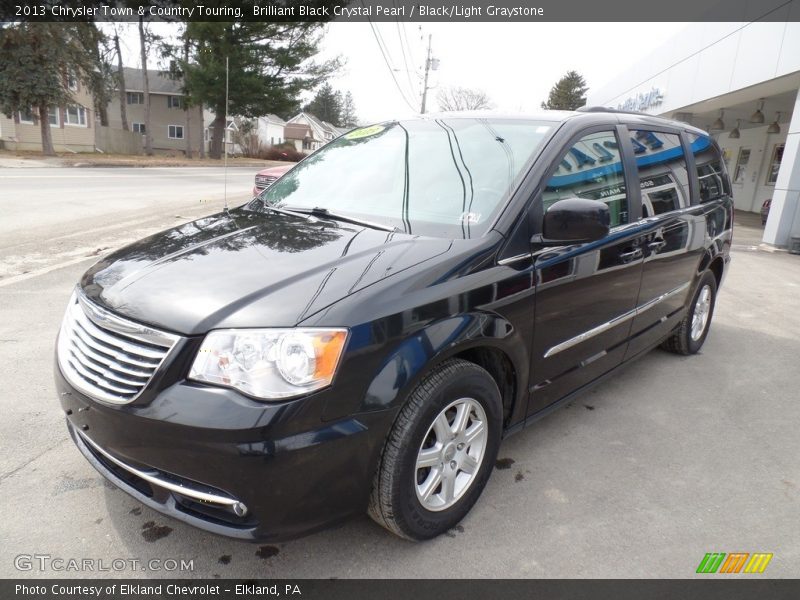 Brilliant Black Crystal Pearl / Black/Light Graystone 2013 Chrysler Town & Country Touring