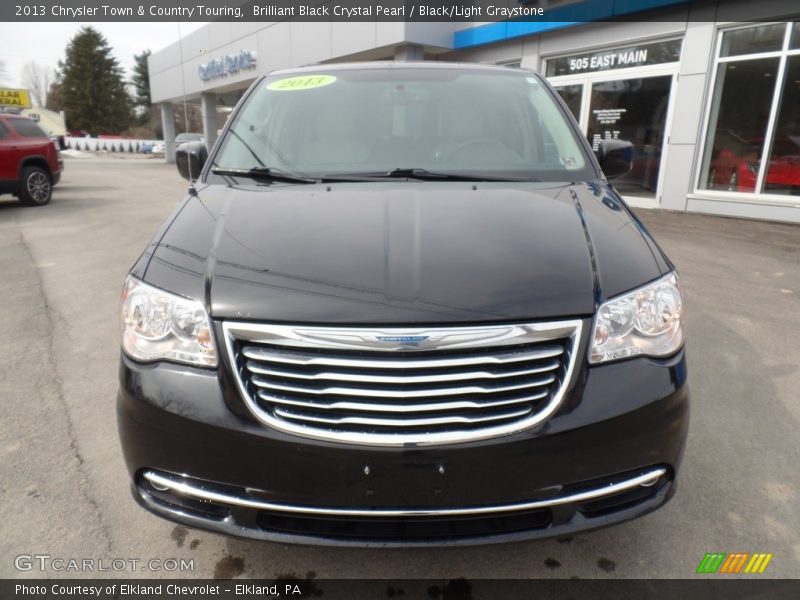 Brilliant Black Crystal Pearl / Black/Light Graystone 2013 Chrysler Town & Country Touring