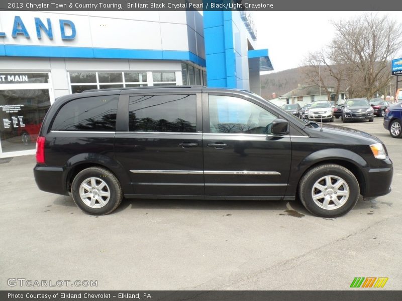 Brilliant Black Crystal Pearl / Black/Light Graystone 2013 Chrysler Town & Country Touring