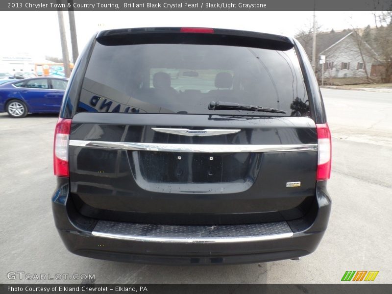 Brilliant Black Crystal Pearl / Black/Light Graystone 2013 Chrysler Town & Country Touring