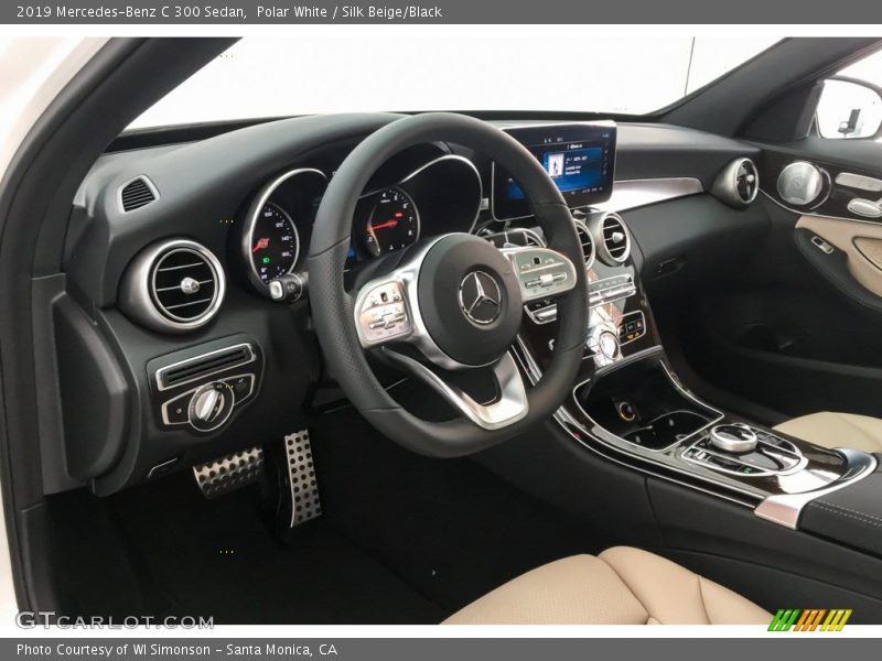 Polar White / Silk Beige/Black 2019 Mercedes-Benz C 300 Sedan