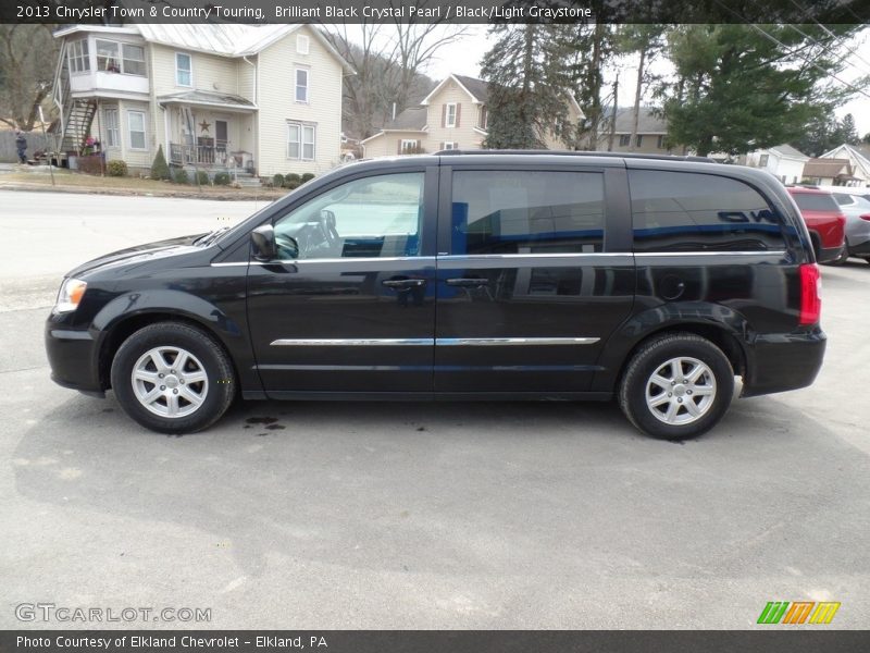 Brilliant Black Crystal Pearl / Black/Light Graystone 2013 Chrysler Town & Country Touring