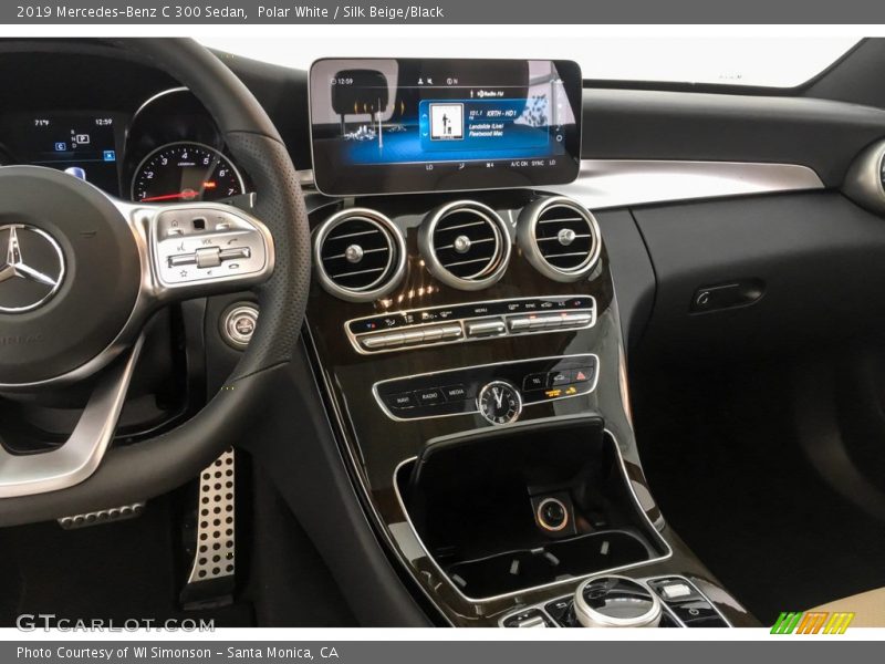 Polar White / Silk Beige/Black 2019 Mercedes-Benz C 300 Sedan