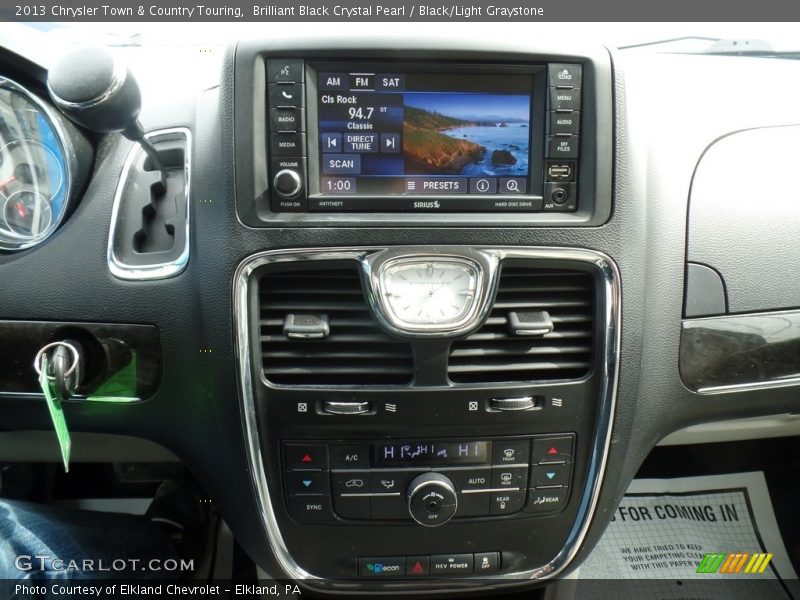 Brilliant Black Crystal Pearl / Black/Light Graystone 2013 Chrysler Town & Country Touring
