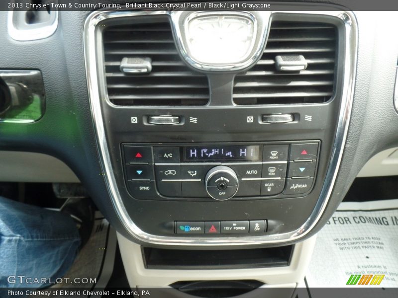 Brilliant Black Crystal Pearl / Black/Light Graystone 2013 Chrysler Town & Country Touring