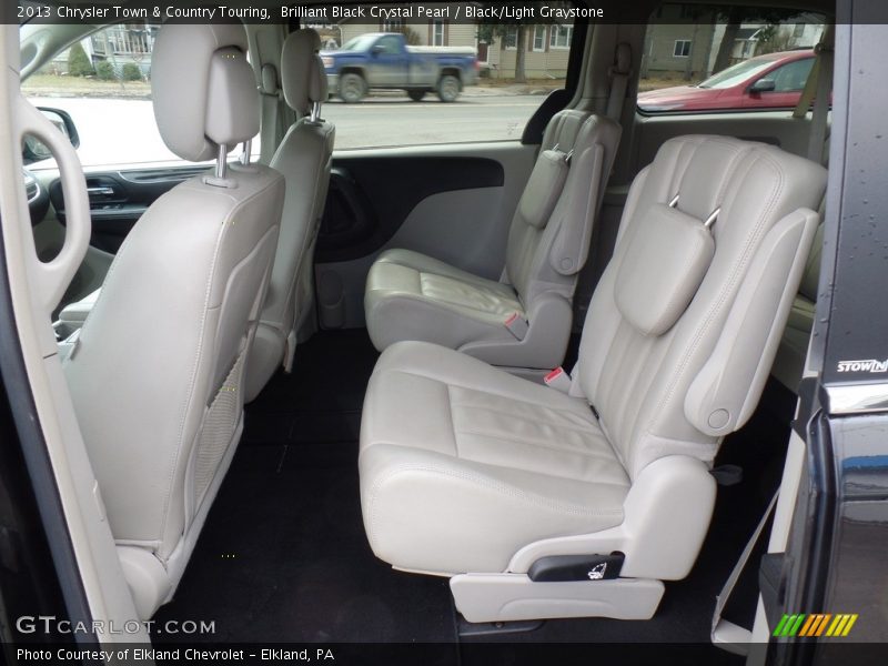 Brilliant Black Crystal Pearl / Black/Light Graystone 2013 Chrysler Town & Country Touring