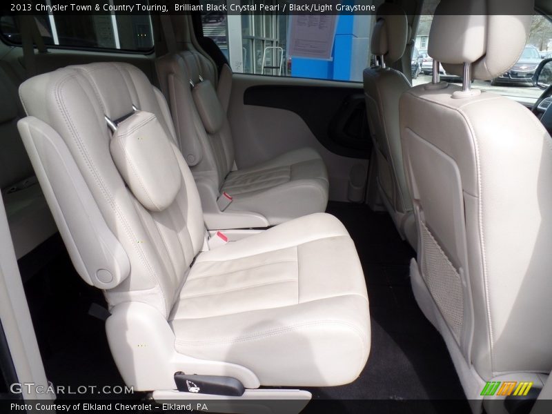 Brilliant Black Crystal Pearl / Black/Light Graystone 2013 Chrysler Town & Country Touring