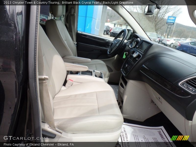 Brilliant Black Crystal Pearl / Black/Light Graystone 2013 Chrysler Town & Country Touring