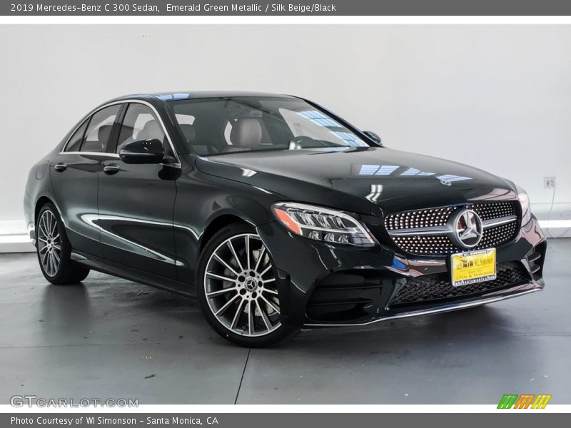 Emerald Green Metallic / Silk Beige/Black 2019 Mercedes-Benz C 300 Sedan
