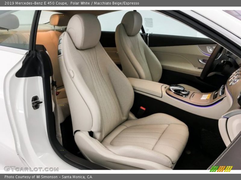 Polar White / Macchiato Beige/Espresso 2019 Mercedes-Benz E 450 Coupe